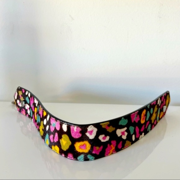 Jimmy Choo “Cerise Mix Leopard” Pony Shoulder Strap - Picture 4 of 6